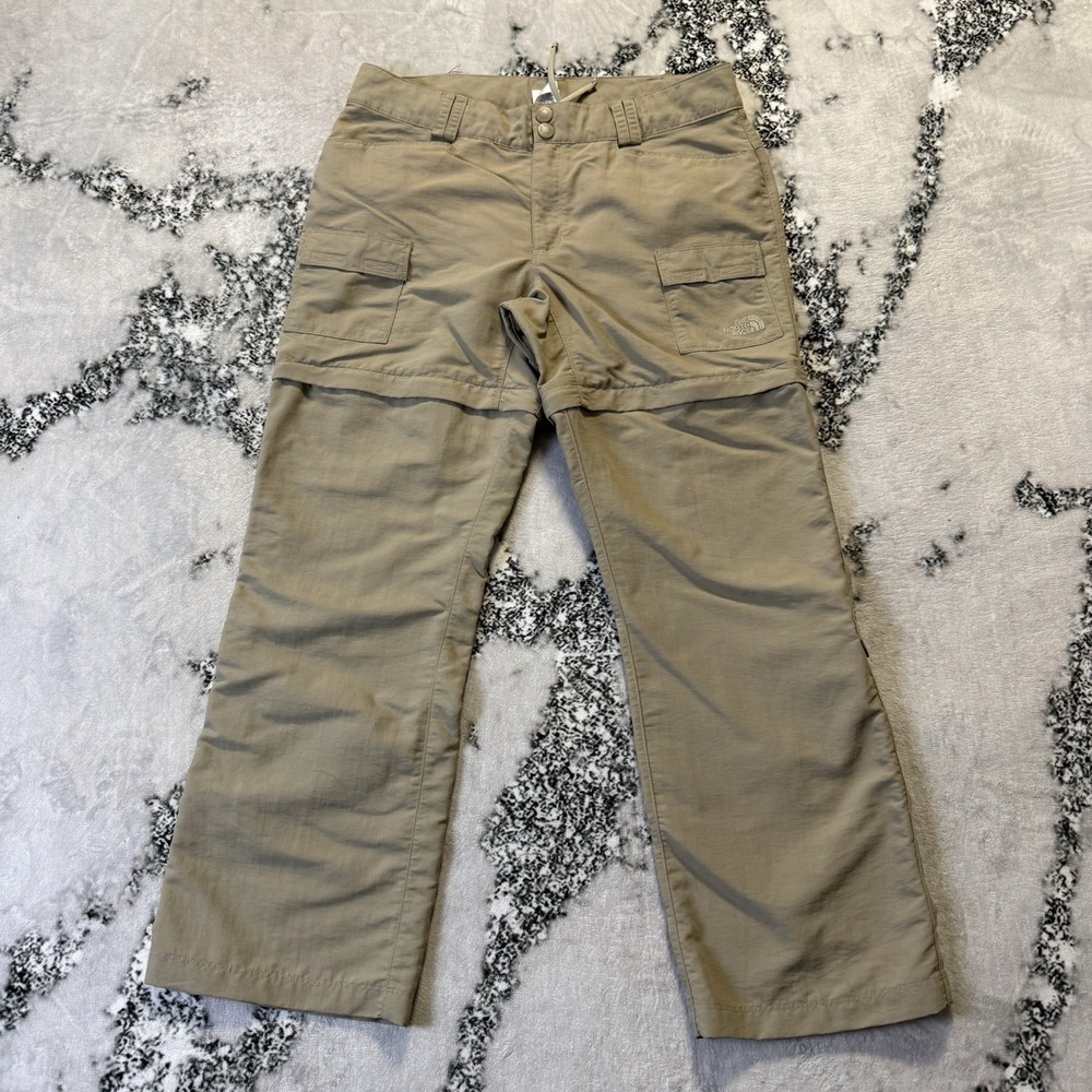 North Face Pants Womens Size 12 Beige Convertible Cargo Lightweight Stretch Hike